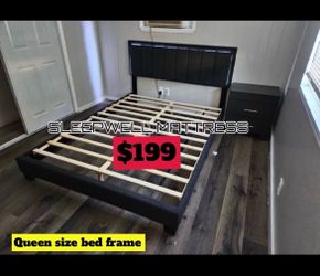 Queen size bed frame only