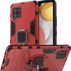 Samsung Galaxy A42 5G Case with Stand and Magnetic Plate, Shockproof Protective Case