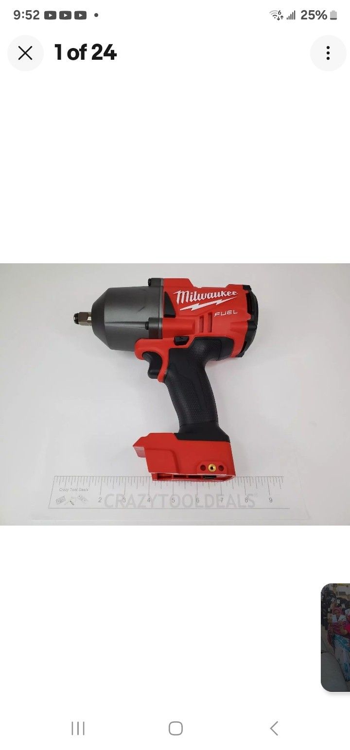 Milwaukee 2767-20 M18 FUEL 18V 1/2"-Inch-High Torque Impact Wrench (Tool Only) with Genuine Boot,NEW