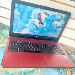 Red 15.6 inch HP Laptop 8GB 1TB Windows 10
