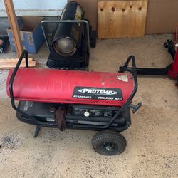 Two Outdoor Diesel Industrial Heaters