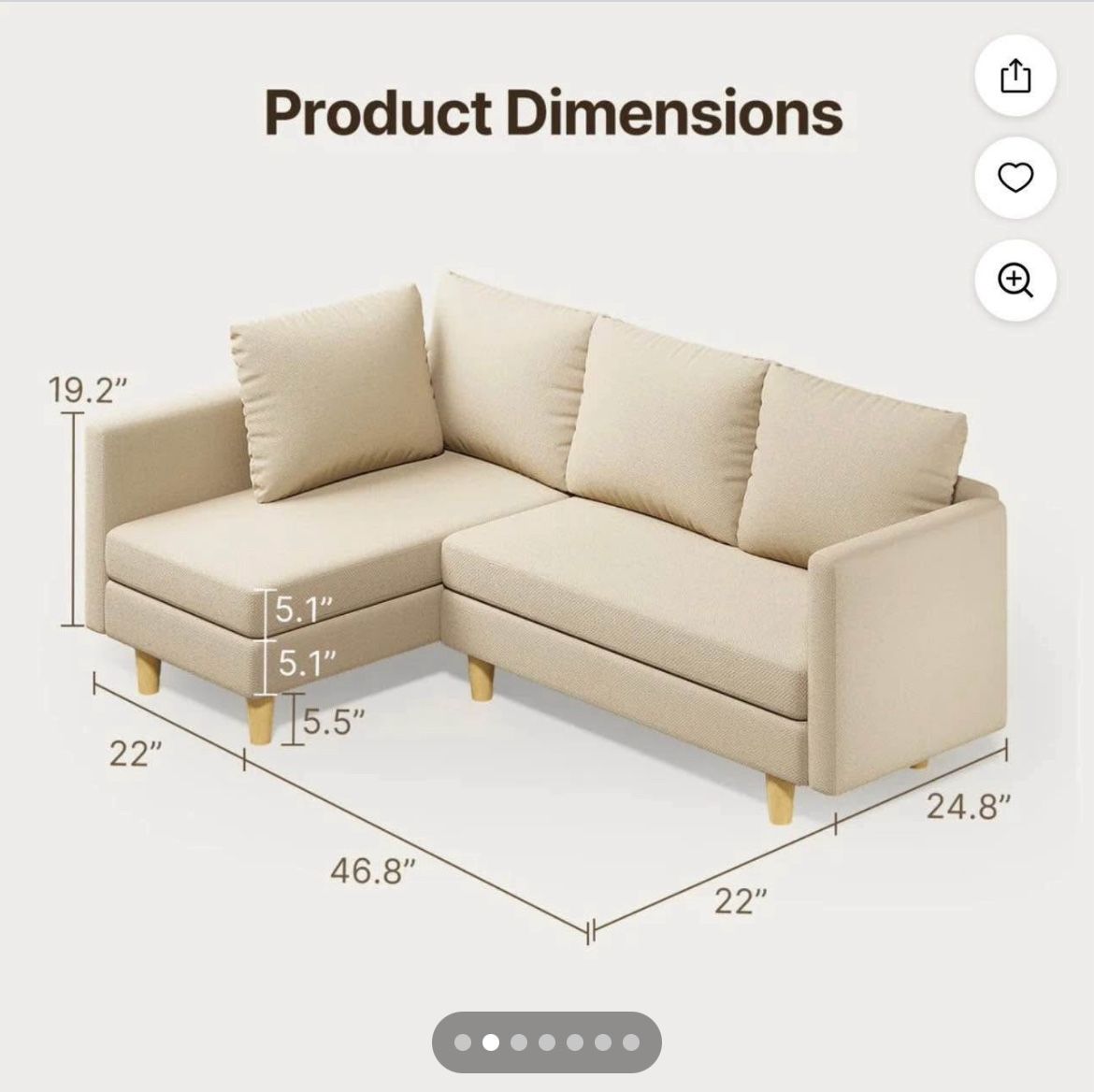 Small L-Shaped Sofa