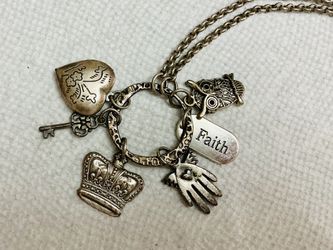 6 Charm Ring Necklace