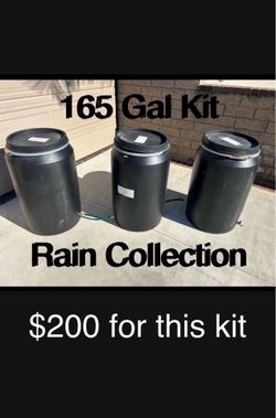 55 Gal Plastic Rain Collecting System 110-165-220-275 Gallons