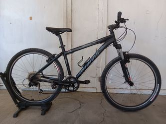 Specialized rockhopper mountain bike 17 inch frame.   Doest not shift into all gears.  Just needs adjustment.  Will need a rear tire and new grips.