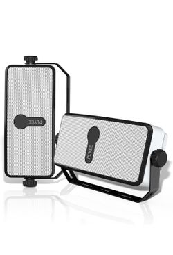 Bluetooth Outdoor Speaker, IPX5 Waterproof, Wireless Sync with 100 Speakers, Wall-Mount, Compatible with Phone, Computer, New open Box