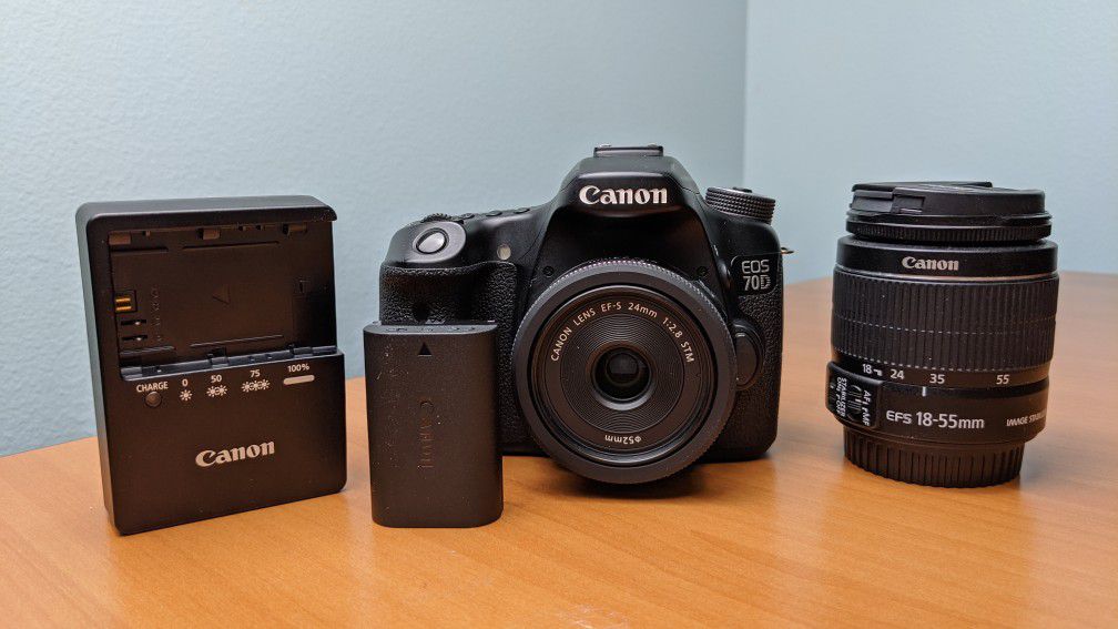 Canon EOS 70D with 2 Lenses