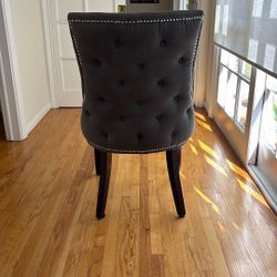 2 Tufted Grey Chairs