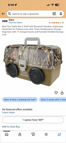 Fishing tackle box wireless speaker
