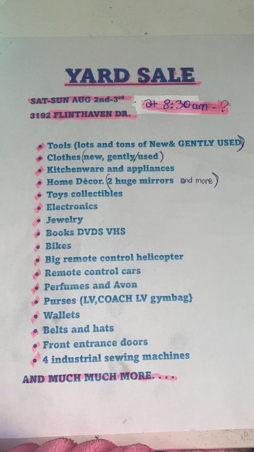 Huge Yard Sale