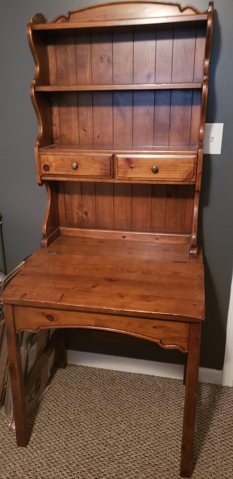Antique Writing Desk with Hutch