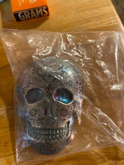 10oz Silver Bullion Skull Day of Dead