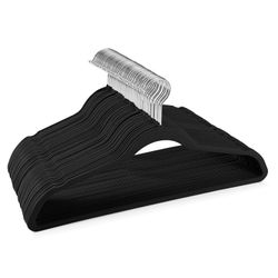Black Velvet Hangers 60 Pack Non Slip Heavy Duty 
