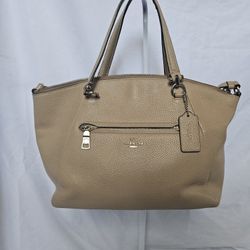 Coach Prairie Satchel crafted from polished pebble leather 