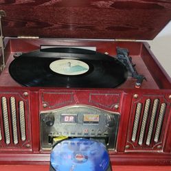 Record Player With Records