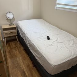 Adjustable Bed, Mattress,nightstand 