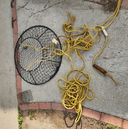 Fishing Promar Crab & Lobster Ambush Hoop Net 32" With Rope & Mini Cage