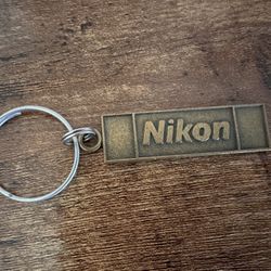 Vintage Nikon Brass Keychain - Camera Collectible