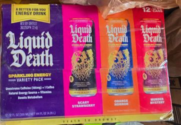 Liquid Death Sparkling Energy Variety Pack 12-Pack