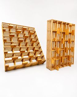 Large Luxury Solid Wood Display Shelf - 83.5in x 77in x 13