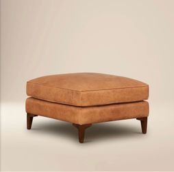 Leather ottoman