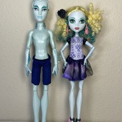 Lot Of 2 : Monster High Lagoona Blue & Gil Webber Dolls