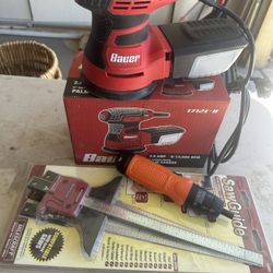 Orbital Sander, Saw Guide, Hand Drill 