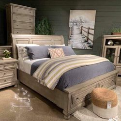 💕Lettner Bedroom Set🛏️4 Piece Price !!!(QB/D/M/N)💒