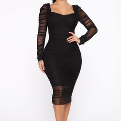 Black Mesh Dress