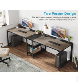 Extra long 2 person desk