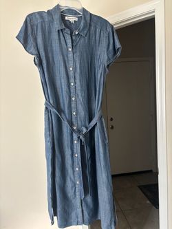 Tommy Bahama Chambray Button-Down Shirt Dress