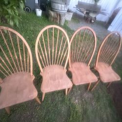 Classic hardwood Windsor chairs