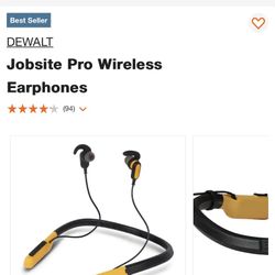 DEWALT Jobsite Pro Wireless Earphones