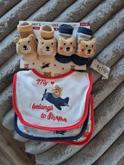 Baby bibs and booties
