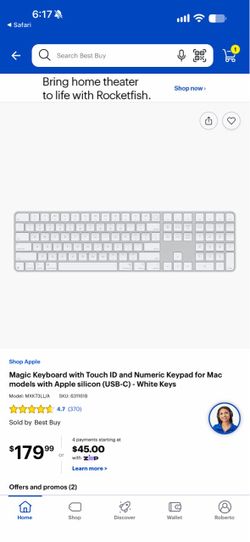 Apple Magic Keyboard with Touch ID and Numeric Keypad