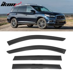 Fits 2014-2021 Infiniti QX60& 2013 JX35 4PCS Window Visors Smoke Acrylic Rain Shade