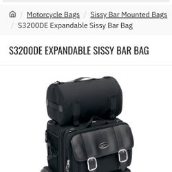 Saddleman Expandable Sissy Bar Bag