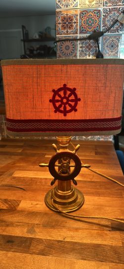Antique Brass and Bakelite Ships Lamp