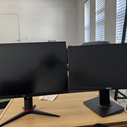 2 Monitors for Sale – 27” Gaming + 24” ASUS