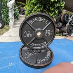 45lb Weights Olympic 90lbs Total 