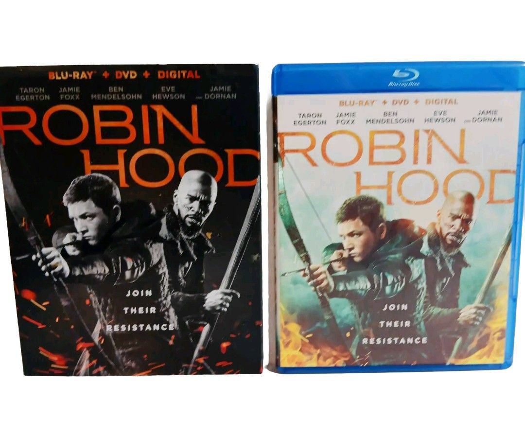 Robin Hood: Blu-ray + DVD + Digital 2-Disc Set 2018 New Jamie Fox Taron Egerton