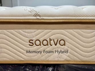 Saatva Memory Foam Hybrid King Mattress - Delivery Available 