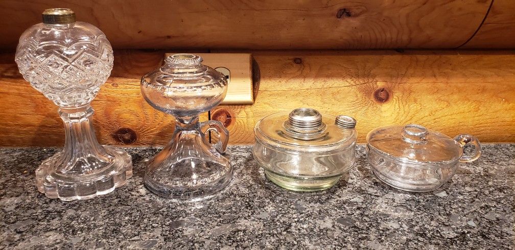 Vintage EAPG Kerosene oil Lamps