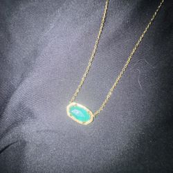 Kendra Scott Emerald Stone Necklace 