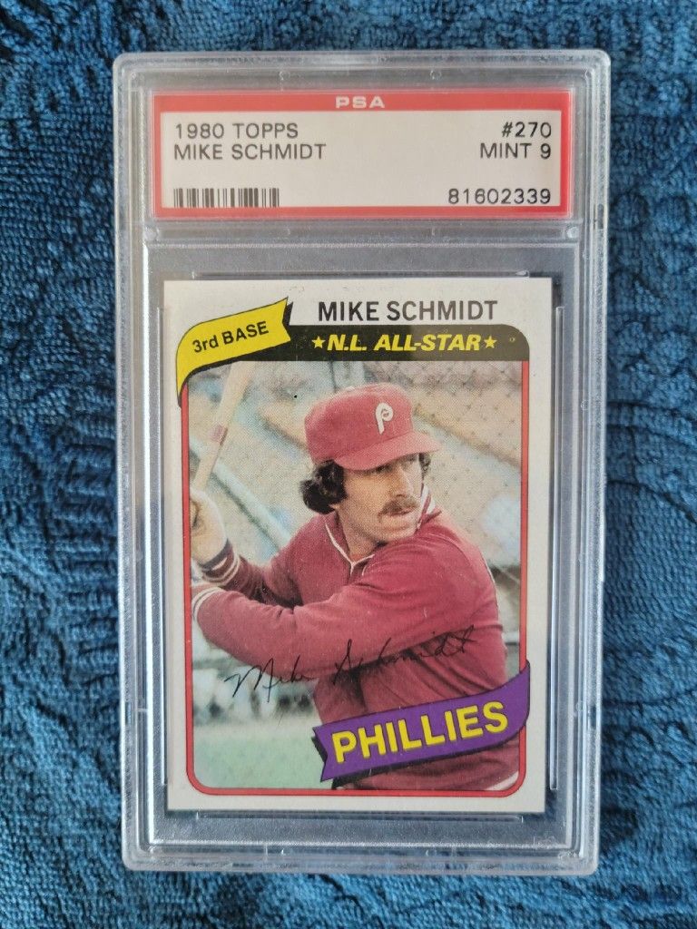 MIKE SCHMIDT 1980 Topps #270 PSA Graded Card MINT 9 MLB Philadelphia Phillies