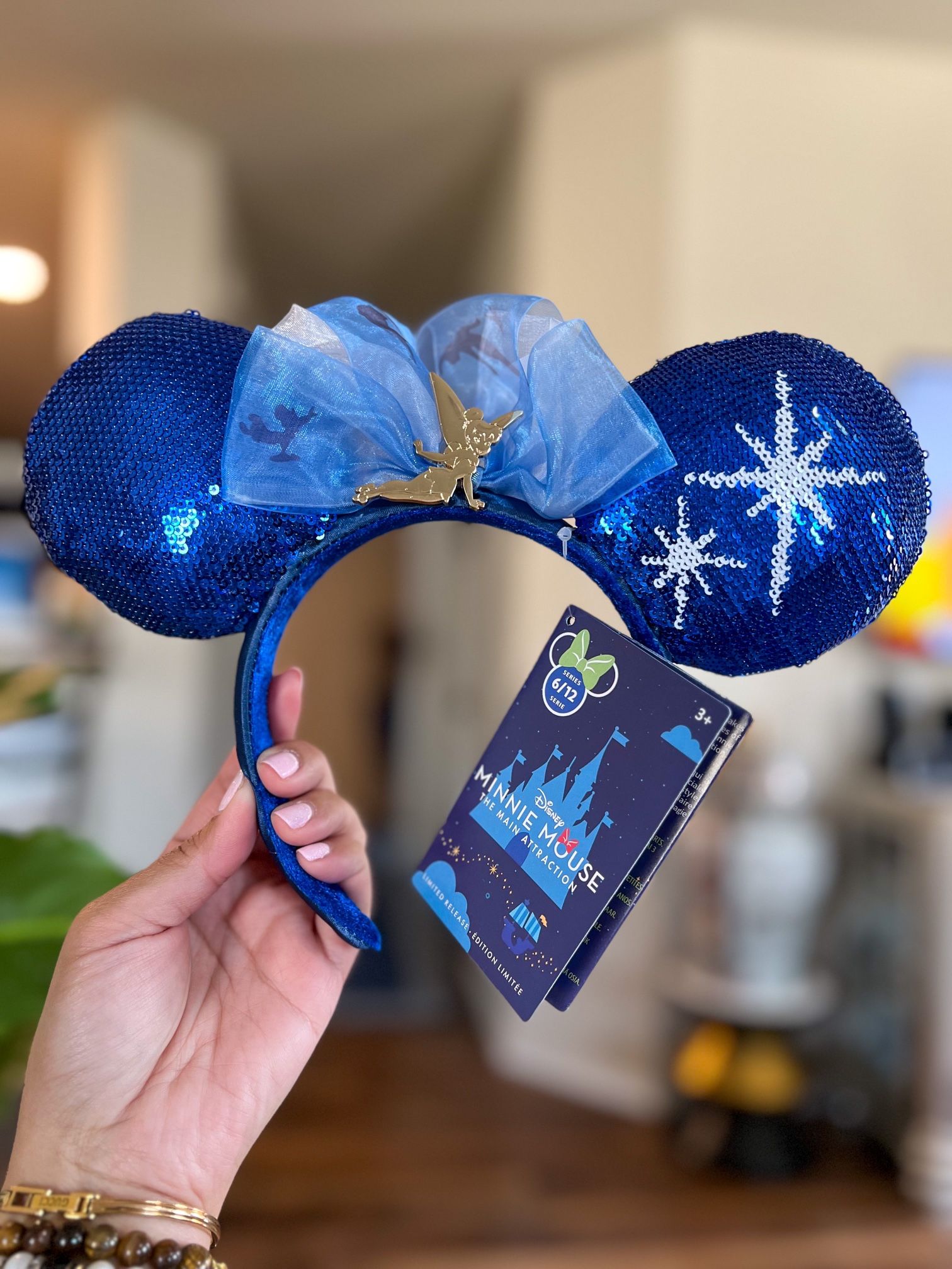 Disney Parks Minnie Ears Main Attraction Peter Pan’s Flight Tinker Bell Headband