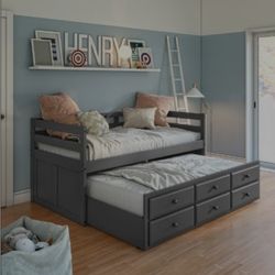 Twin/Twin Captain Daybed w/3 storage Drawers(mattress included:$785)