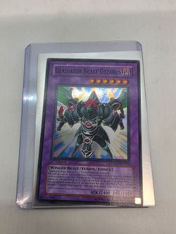 Gladiator Beast Gyzarus Light of Destruction 1st edition Super Rare Excellent condition Yugioh Yu-gi-Oh