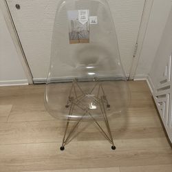 Clear Transparent Acrylic Chair Gold Legs