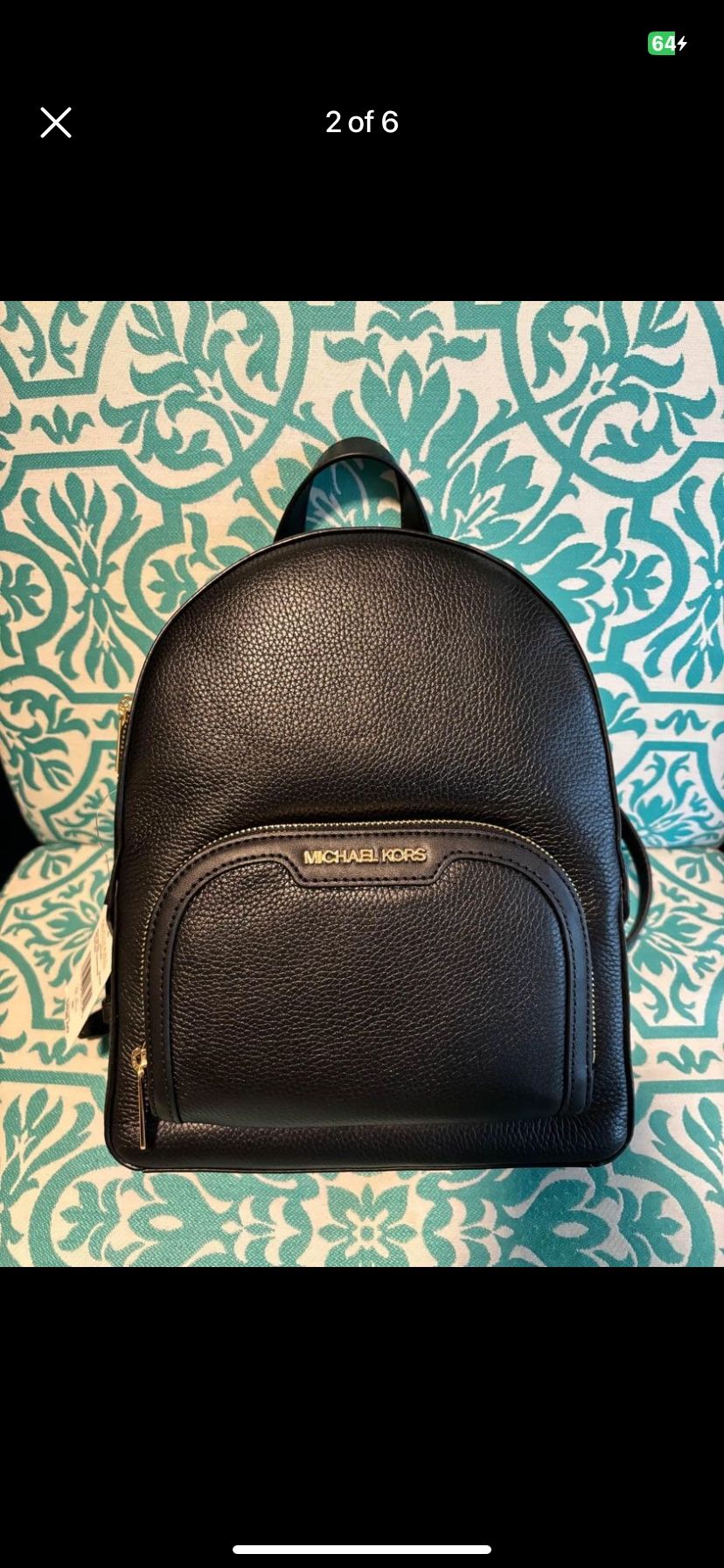 Black Michael Kors Backpack